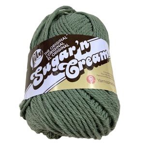 Sugar N Cream Sage Green Knitting Yarn 100% Cotton